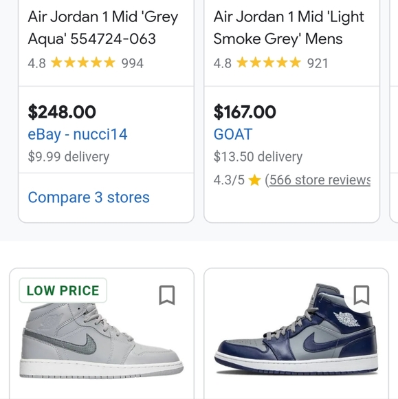 ☆☆Air Jordan 1 Mid (Cool Gray)Size US 5.5Y☆☆ - Picture 7 of 7